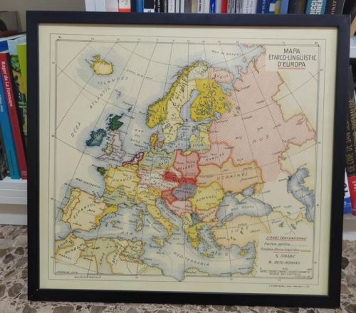 Portada del libro de MAPA ÈTNICO-LINGÜÍSTIC D'EUROPA (1975) (ENMARCADO)