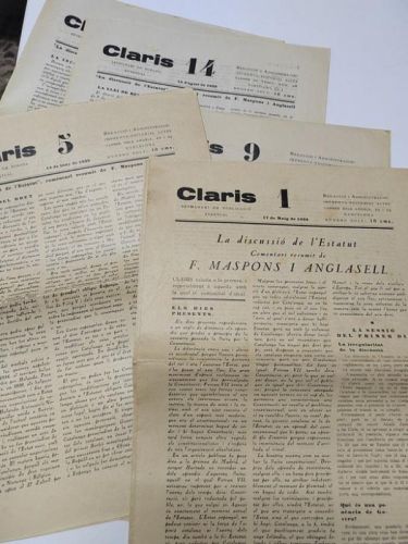 Portada del libro de LOTE 19 NÚMEROS SEMANARIO CLARIS 1932-1936