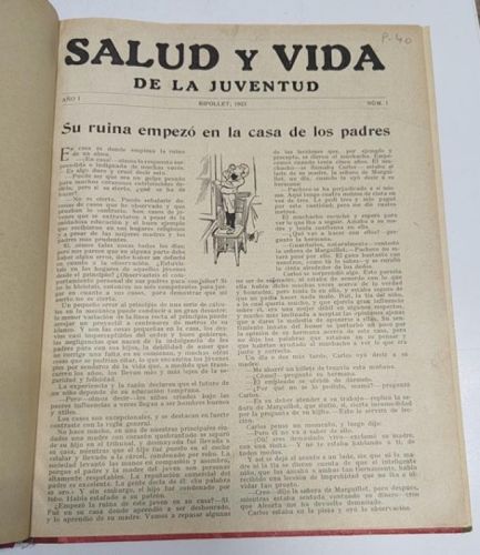 Portada del libro de SALUD Y VIDA DE LA JUVENTUD- Nº 1-20, 1923-1929