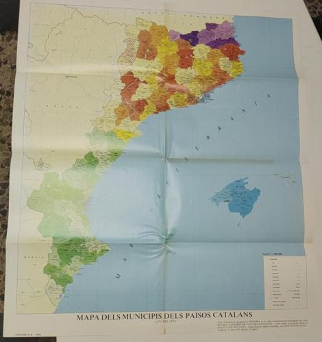 Portada del libro de MAPA DELS MUNICIPIS DELS PAÏSOS CATALANS (DIÀFORA, 1978)