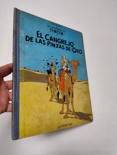 Portada del libro de El cangrejo de las pinzas de oro