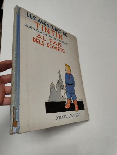 Portada del libro de Tintín al país dels soviets