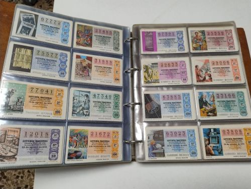 Portada del libro de Colección de billetes de lotería. del año 1970 al 1988, completos