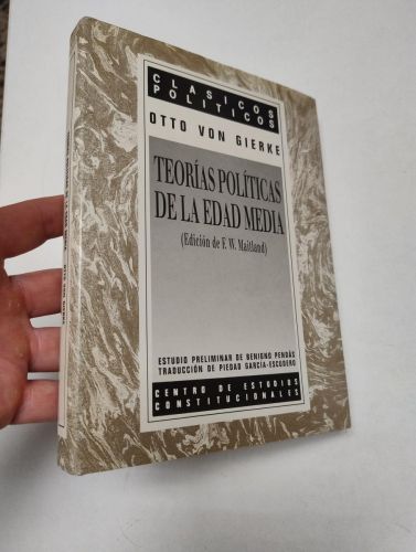 Portada del libro de Teorías políticas de la edad media