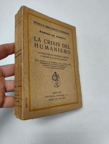 Portada del libro de La crisis del humanismo
