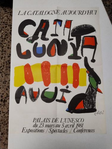 Portada del libro de CARTEL JOAN MIRÓ. LA CATALOGNE AUJOURD'HI, 1981
