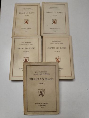Portada del libro de Tirant lo Blanc (5 vols)