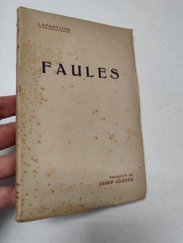 Portada del libro de Faules (Ed. Catalana, s.f.)