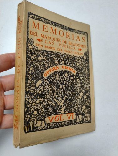 Portada del libro de Memorias del Marqués de Bradomín. Sonata de estío