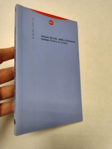 Portada del libro de Adiós a Emmanuel Lévinas