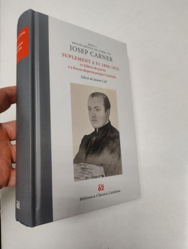 Portada del libro de ECOC 1. Edició crítida de l'obra de Josep Carner. Suplement a E1 1896-1924