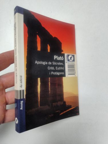 Portada del libro de Apologia de Sòcrates, Critó, Eutifró i Protàgores