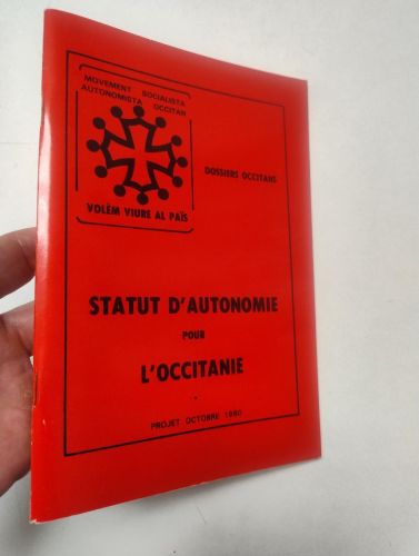 Portada del libro de Statut d'autonomie pour l'Occitanie