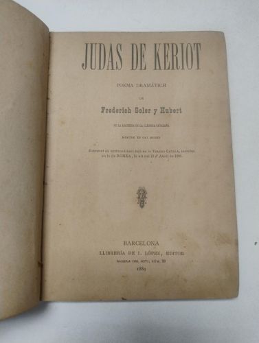 Portada del libro de Judas de Keriot