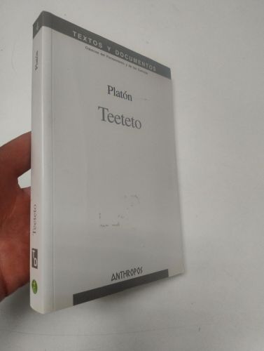 Portada del libro de Teeteto o sobre la ciencia