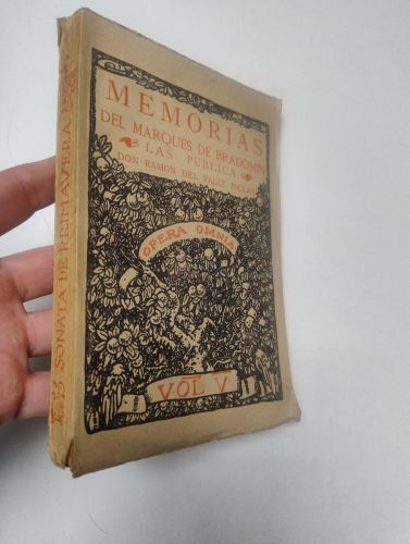 Portada del libro de Memorias del Marqués de Bradomín. Sonata de primavera