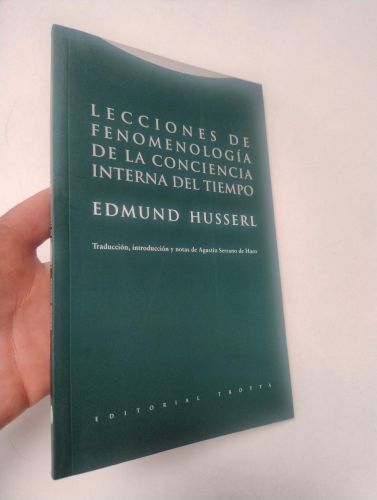 Portada del libro de Lecciones de fenomenología de la conciencia interna del tiempo