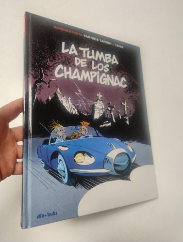 Portada del libro de Una aventura de Spirou por Fabrice Tarrin & Yann. La tumba de los Champignac