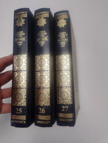 Portada del libro de Guerra y paz (3 vols.)