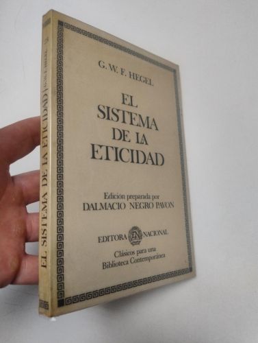 Portada del libro de El sistema de la eticidad