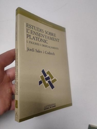 Portada del libro de Estudis sobre l'ensenyament platònic. I. Figures i desplaçaments