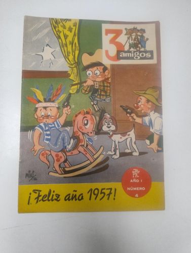 Portada del libro de 3 amigos. Año I. nº 4 (PPC, 1957)