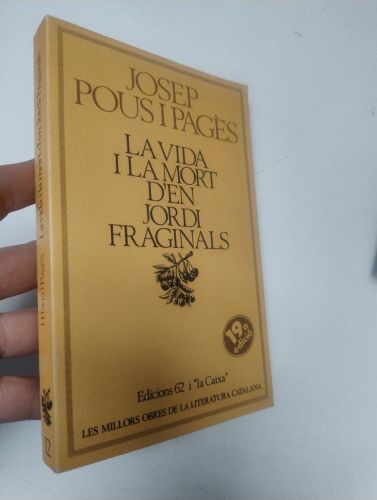 Portada del libro de La vida i la mort d'en Jordi Fraginals