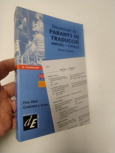Portada del libro de Diccionari de paranys de traducció anglès-català (false friends)