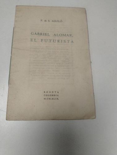 Portada del libro de Gabriel Alomar, el futurista