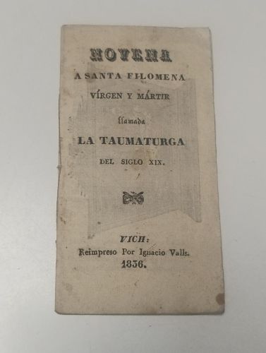 Portada del libro de Novena a Santa Filomena