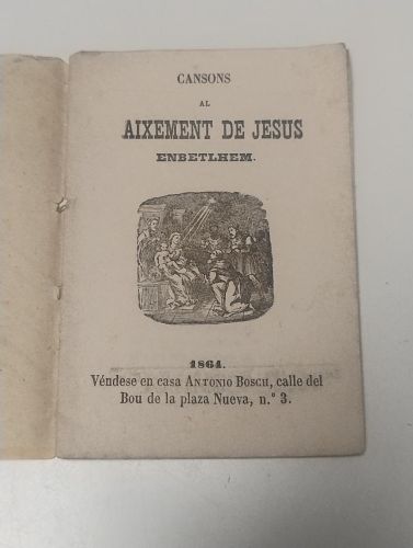 Portada del libro de Cansons al naixement de Jesús