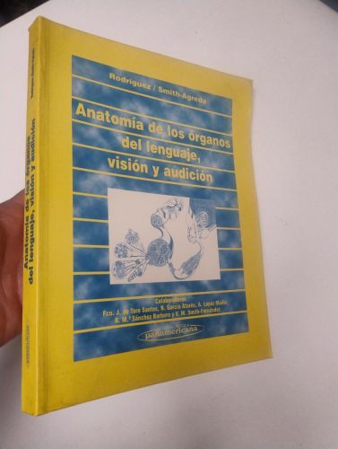 Portada del libro de Anatomía de los órganos del lenguaje, visión y audición