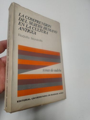 Portada del libro de La comprensión del sujeto humano en la cultura griega