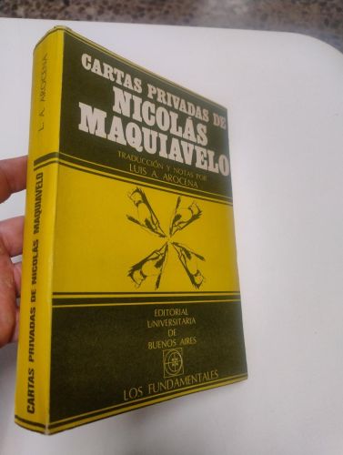 Portada del libro de Cartas privadas de Nicolás Maquiavelo