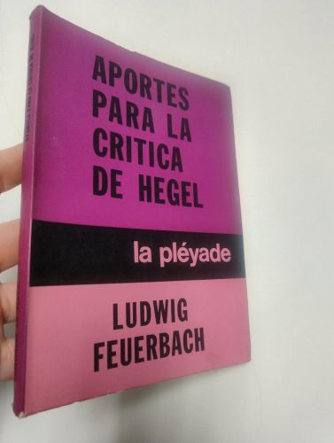 Portada del libro de Aportes a la crítica de Hegel