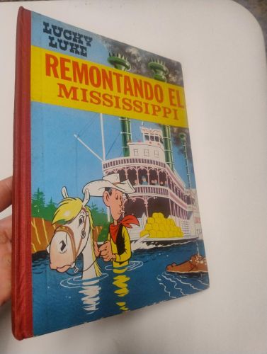 Portada del llibre de Remontando el Mississippi. Lucky Luke