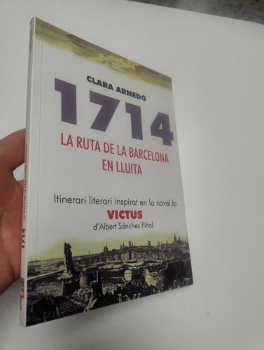 Portada del libro de 1714. La ruta de la Barcelona en lluita