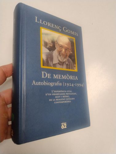 Portada del llibre de De memòria. Autobiografia (1924-1994)