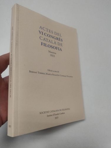 Portada del libro de Actes del VI Congrés Català de Filosofia : Manresa 2023