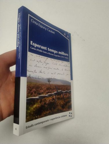 Portada del libro de Esperant temps millors. Cartes d'Edith Stein a Roman Ingarden (1917-1921)