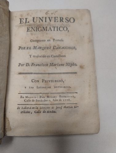Portada del libro de El universo enigmático