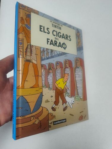 Portada del libro de ELS CIGARS DEL FARAÓ. Les aventures de Tintín