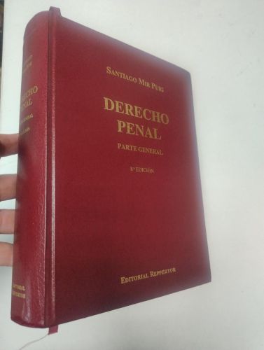 Portada del libro de Derecho penal. Parte general. 8ª edición