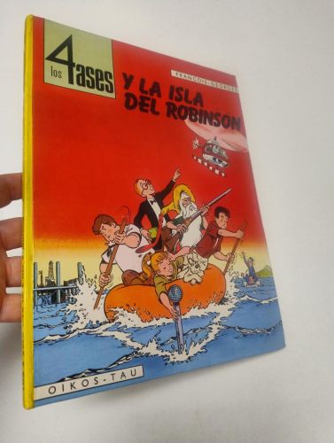 Portada del libro de Los 4 ases y la isla del Robinsón