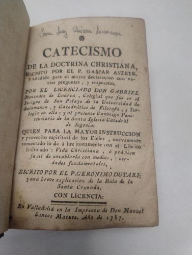 Portada del libro de Catecismo de la doctrina christiana