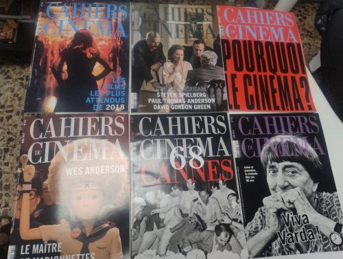 Portada del libro de Lote 11 revistas Cahiers du Cinéma. Año 2018 completo. 