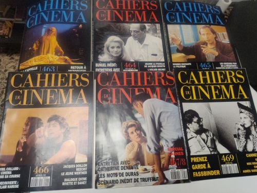 Portada del libro de Lote 11 revistas Cahiers du Cinéma. Año 1993 completo