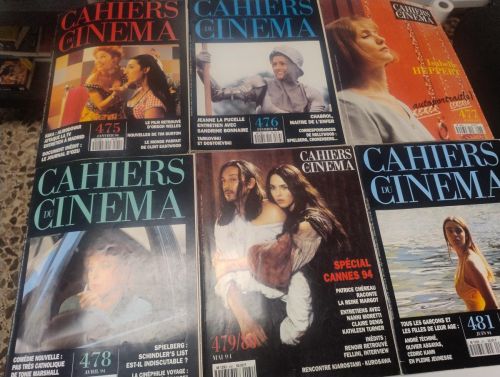 Portada del libro de Lote 11 revistas Cahiers du Cinéma. Año 1994 completo. 