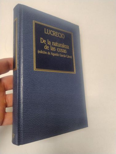 Portada del libro de De la naturaleza de las cosas