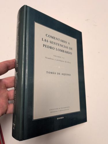Portada del libro de Comentario a las sentencias de Pedro Lombardo. Volumen I/2